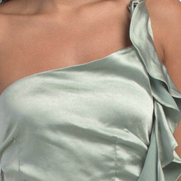 SELFIE LESLIE Jayda One Shoulder Ruffle Trim Maxi Dress - Picture 2 of 5